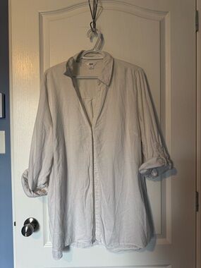 Penningtons Light Gray Men's Button-Up Shirt Jacket